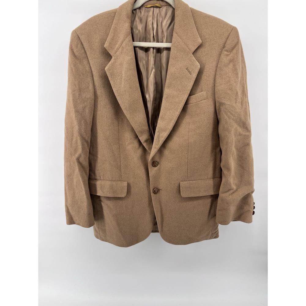 Vintage Kuppenheimer Jacket Blazer Mens  42L Tan 100% Camel Hair‎ Made In USA